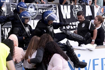 Carga policial no Estádio D. Afonso Henriques